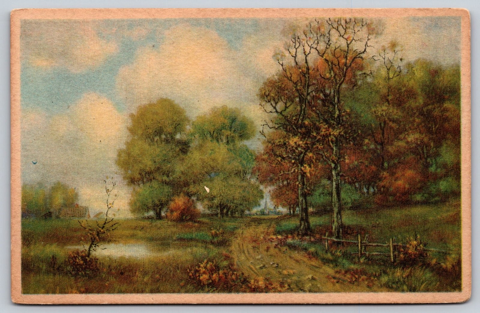 Rally Day Landscape Woodland Path Westminster Press Postcard PC323