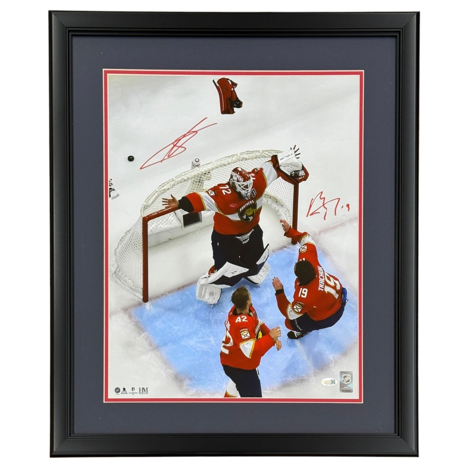 Sergei Bobrovsky And Matthew Tkachuk Autographed (2025 Stanley Cup Celebration)