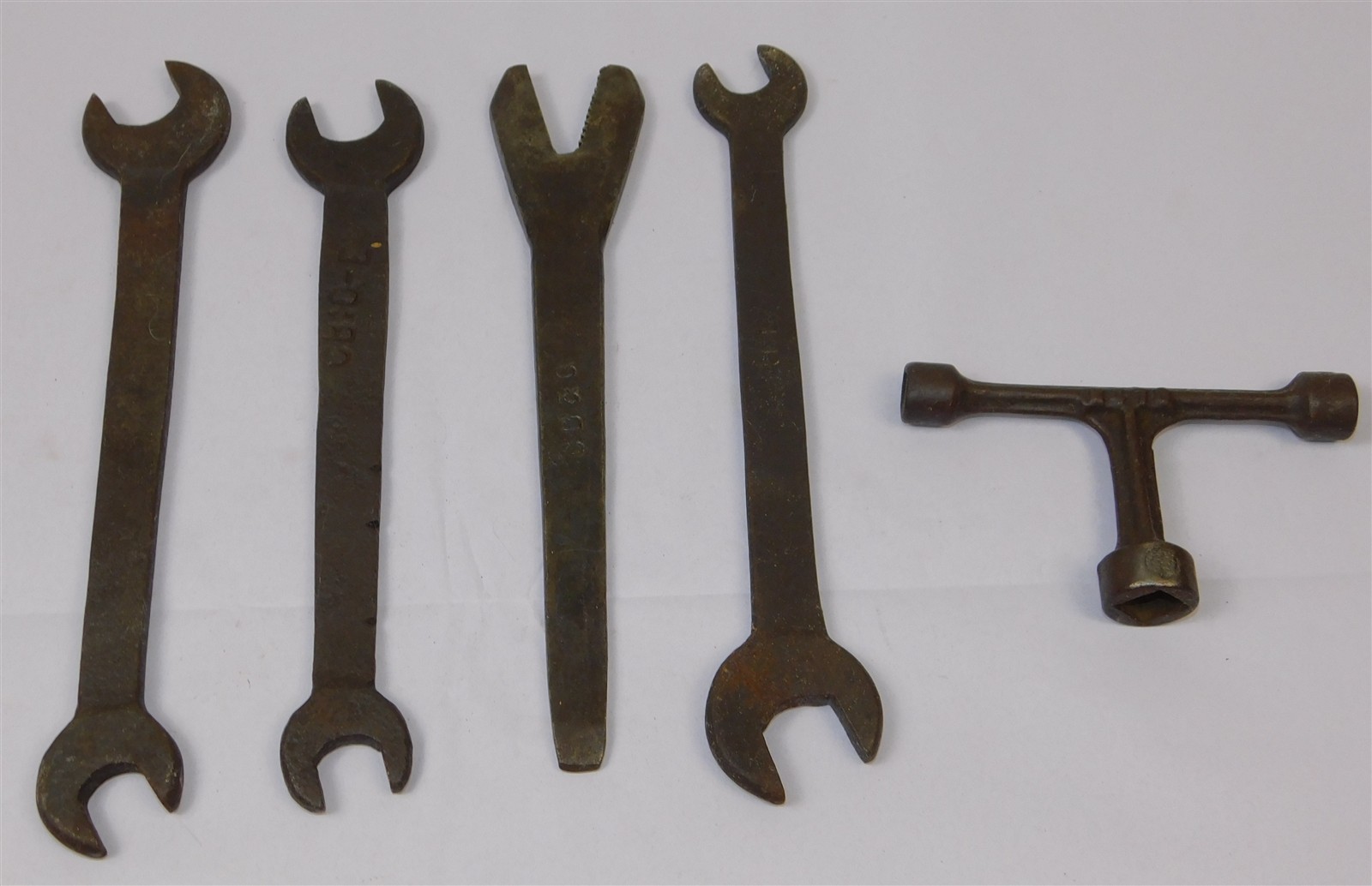 5 Antique CB&Q Railroad Wrenches MultiTools Alligator