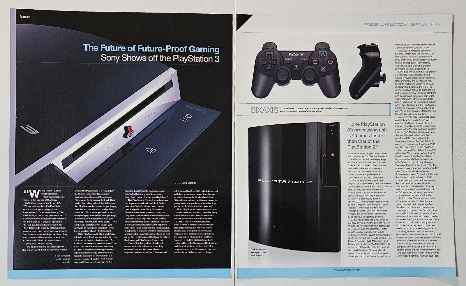 Sony Playstation 3 PS3 Launch Special Peview Article Print Ad Poster Art 2006
