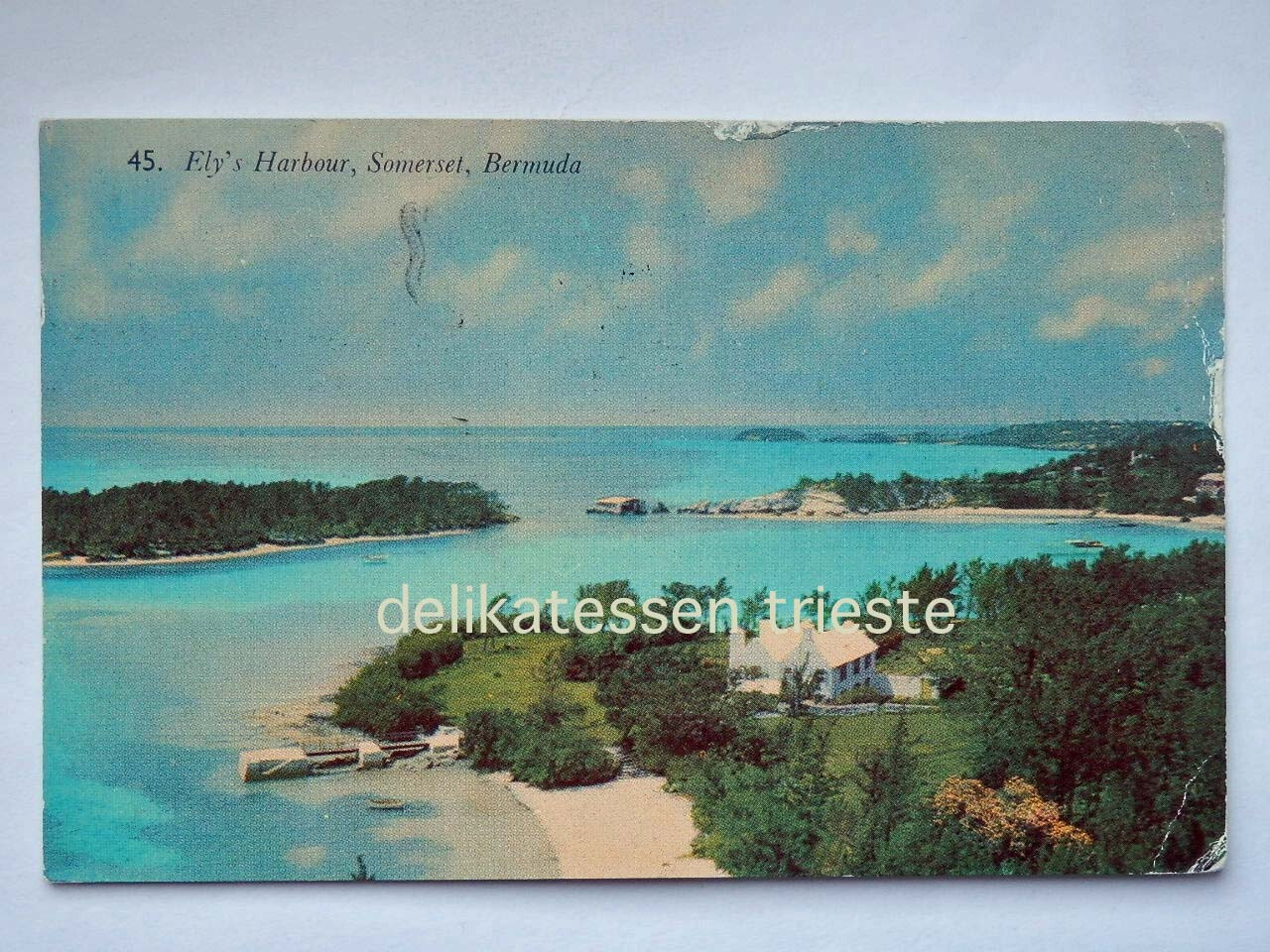 BERMUDA SOMERSET Sandys Parish Ely\'s Harbour old postcard