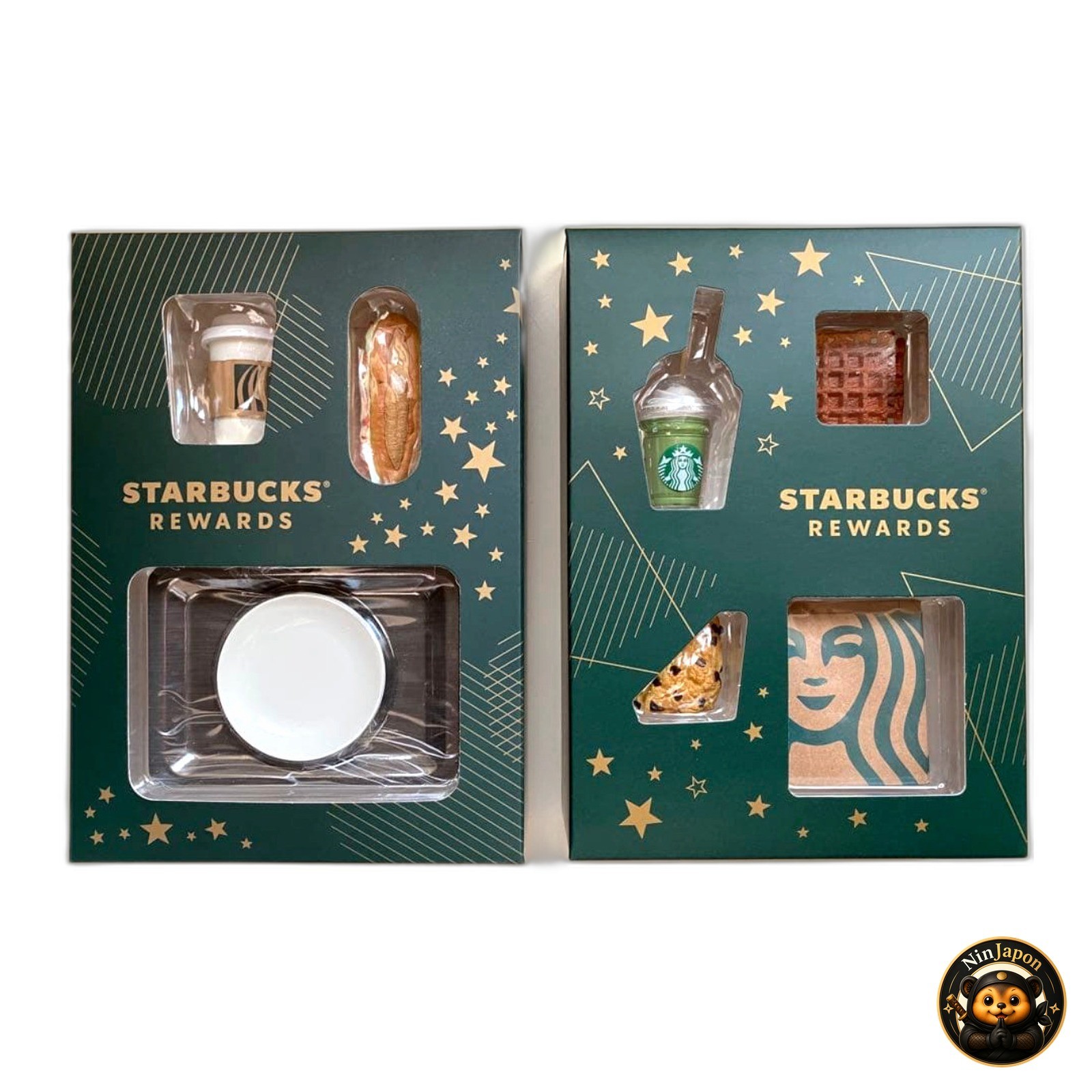 Starbucks Rewards Miniature Collection Figure For Here & To Go Set of 2 JP  NEW
