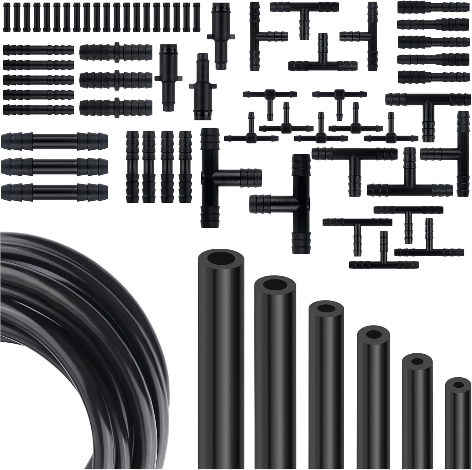 Multipurpose Vacuum Line Kit,6Pcs 5Ft Vacuum Hose Automotive+64Pcs Vacuum Line C