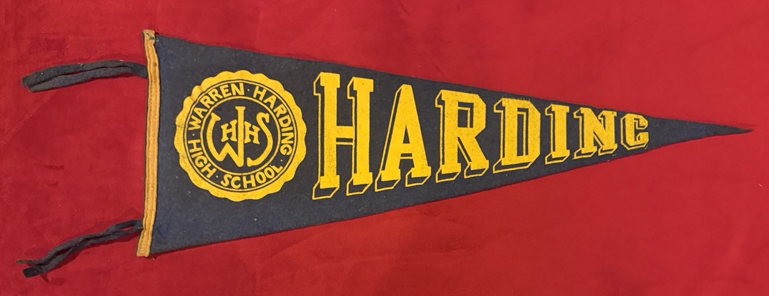 Vintage Warren Harding High School 23.5 Inch Pennant Bridgeport Connecticut