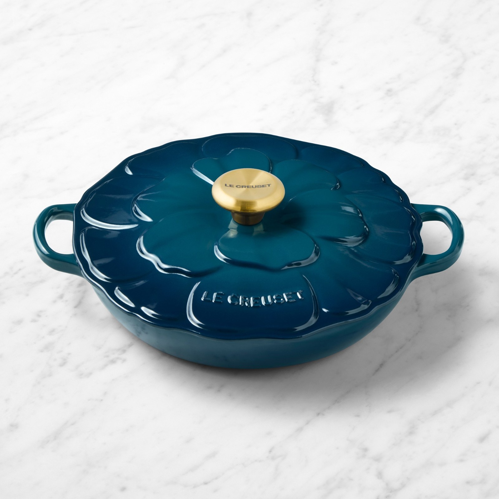  Le Creuset Signature Petal Braiser 2.25 Qt Enameled Cast Iron France