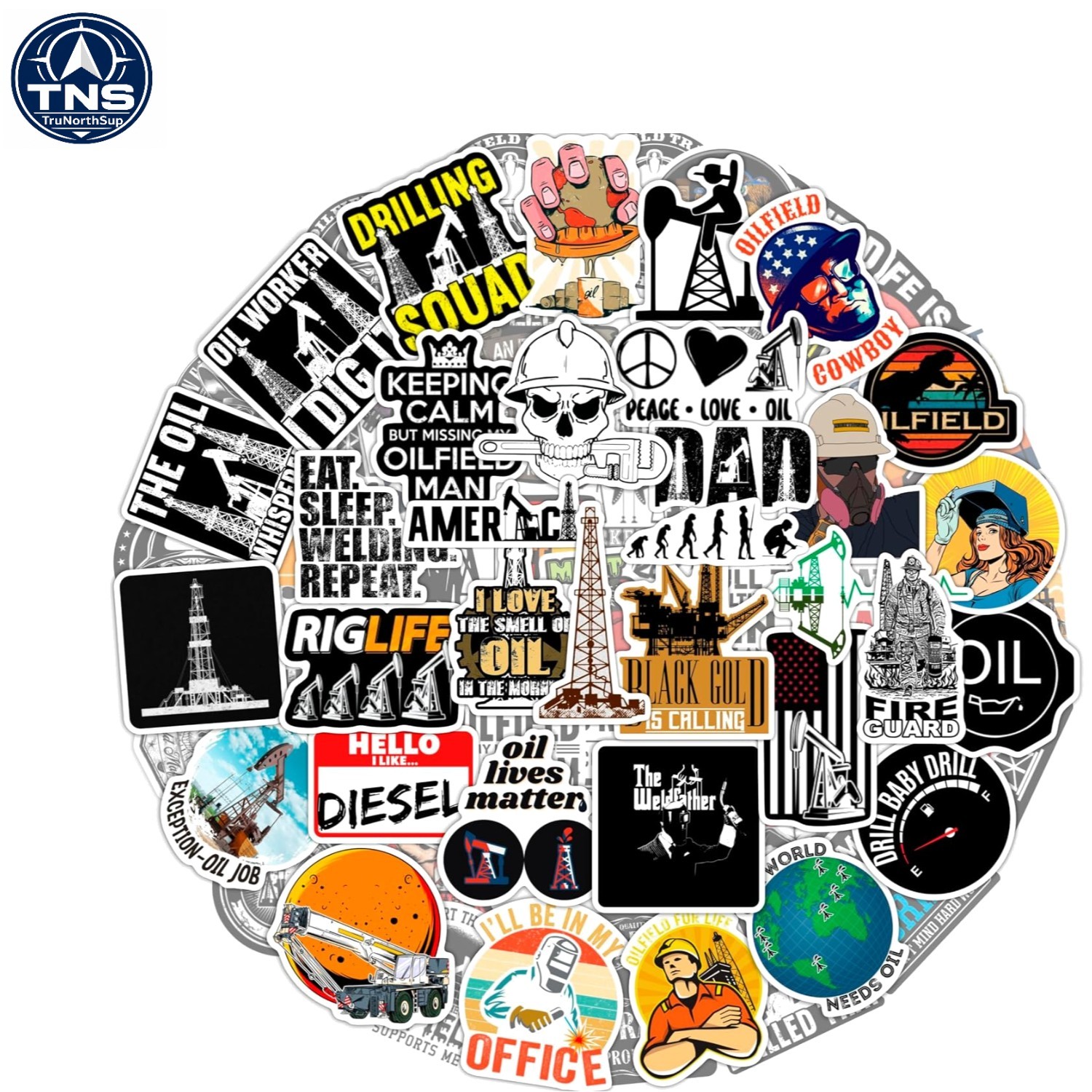 100 Pcs Waterproof Oilfield Stickers - Perfect for Gifts & Personalization