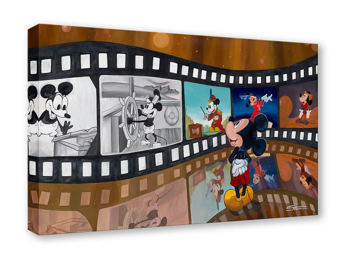 Disney Fine Art Limited Edition Canvas-Reel Good Friend-Mickey Mouse-Boley