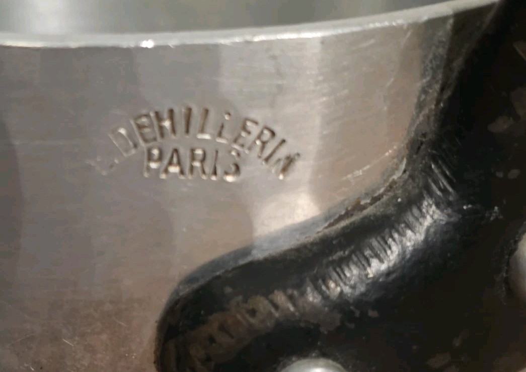 Vintage French Hammered Aluminum Saucepan - E. Dehillerin Paris