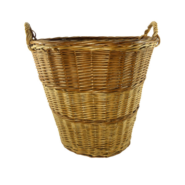 Antique Euro Wicker Laundry Basket with Handles Large 1980\'s 16\