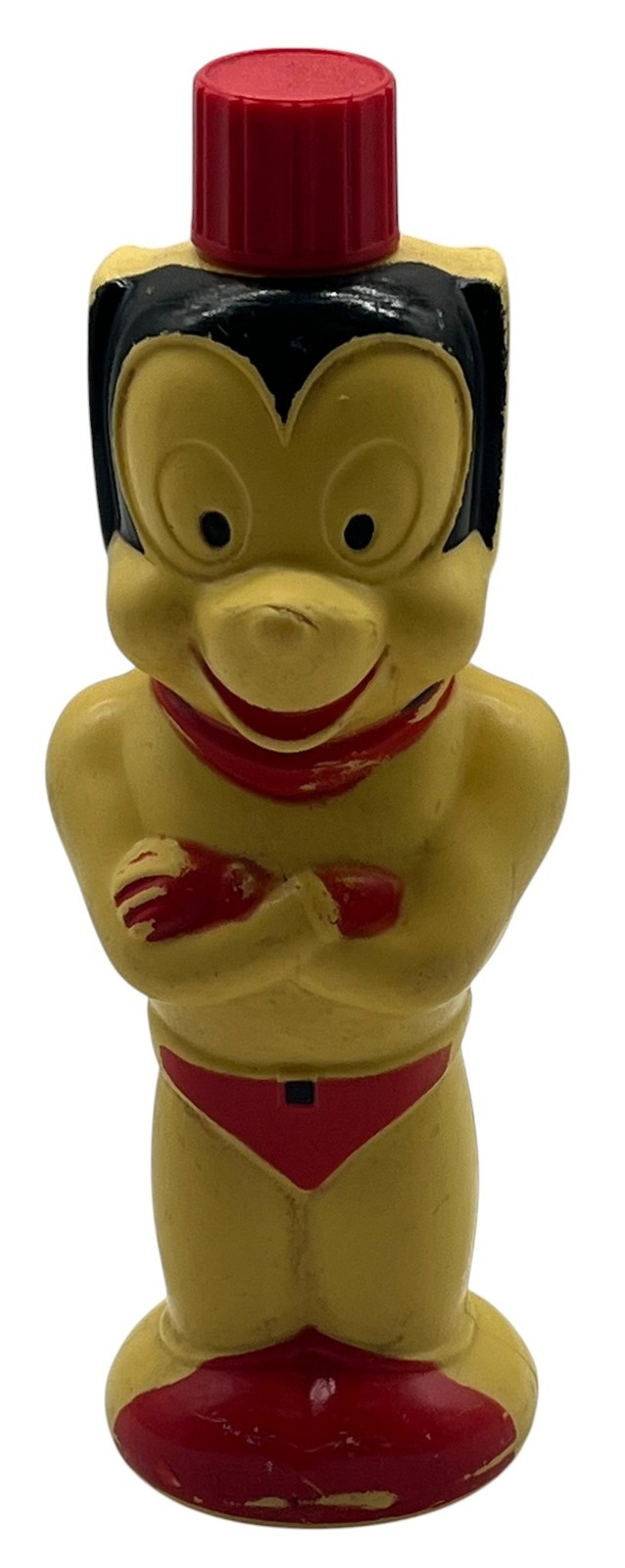 Vintage 1963 Mighty Mouse Soaky Bath Soap Bottle Colgate-Palmolive Collectible