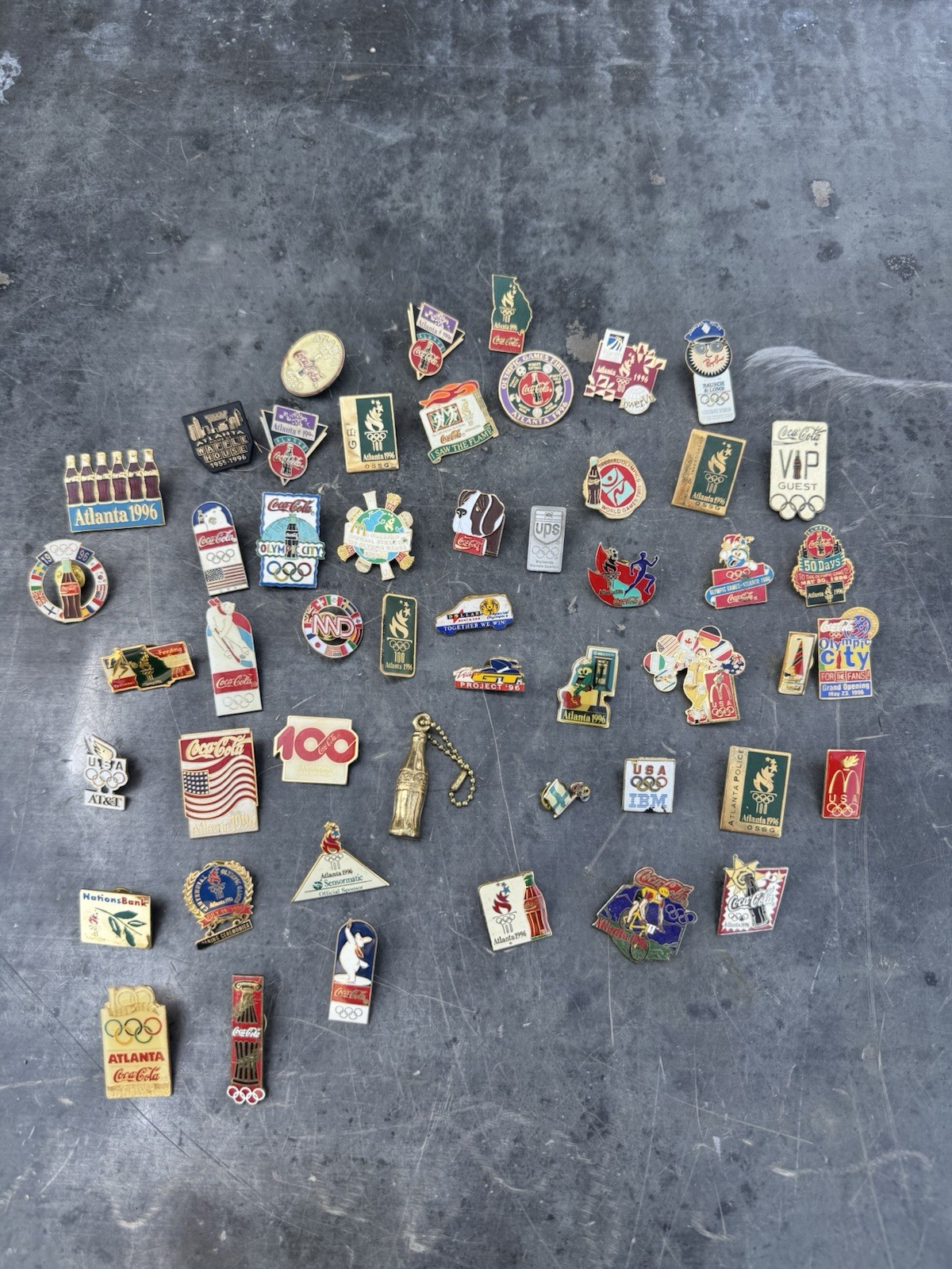1996 Atlanta Olympics Lapel Pin Lot Coca Cola McDonalds Sponsors Collectible 45+