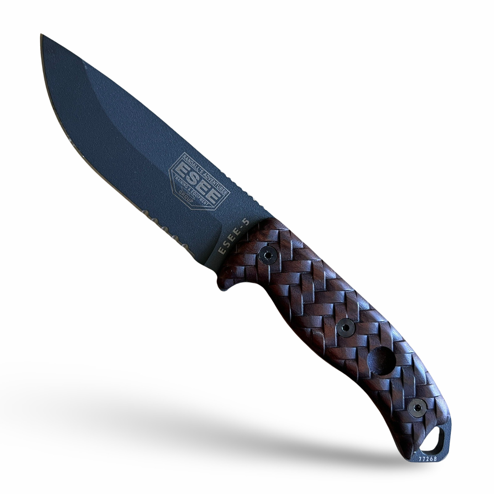 Scales compatible with ESEE-5/6 knife Weaved Bolivian Rosewood