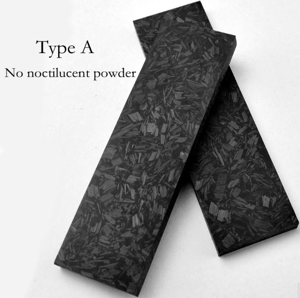 2Pcs Noctilucent Marbled Luminous Carbon Fiber Resin Knife Handle Blanks Scales 