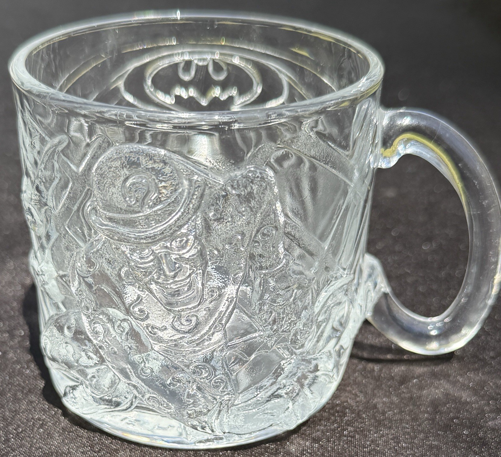 VTG 1995 McDonalds Batman Forever The Riddler Glass Mug Collector Cup DC Comics