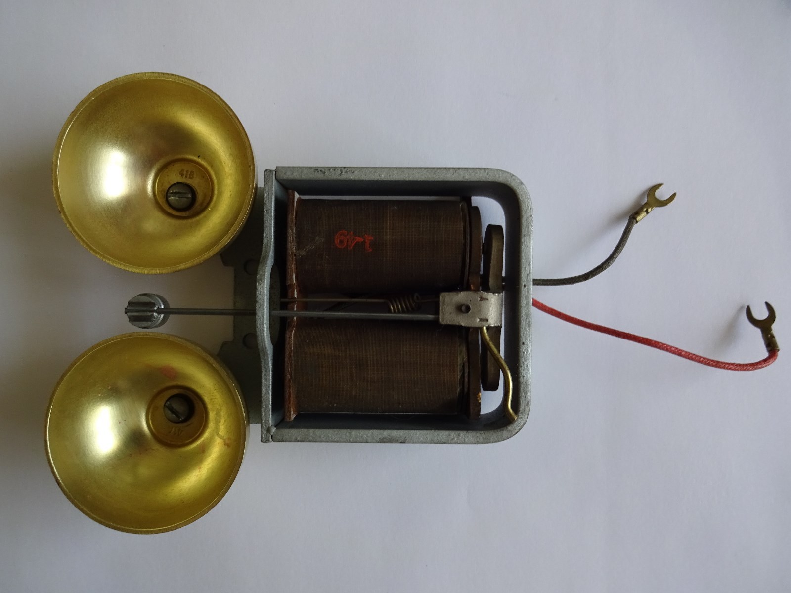  Antique Western Electric telephone 302 ringer polished bells BA1A