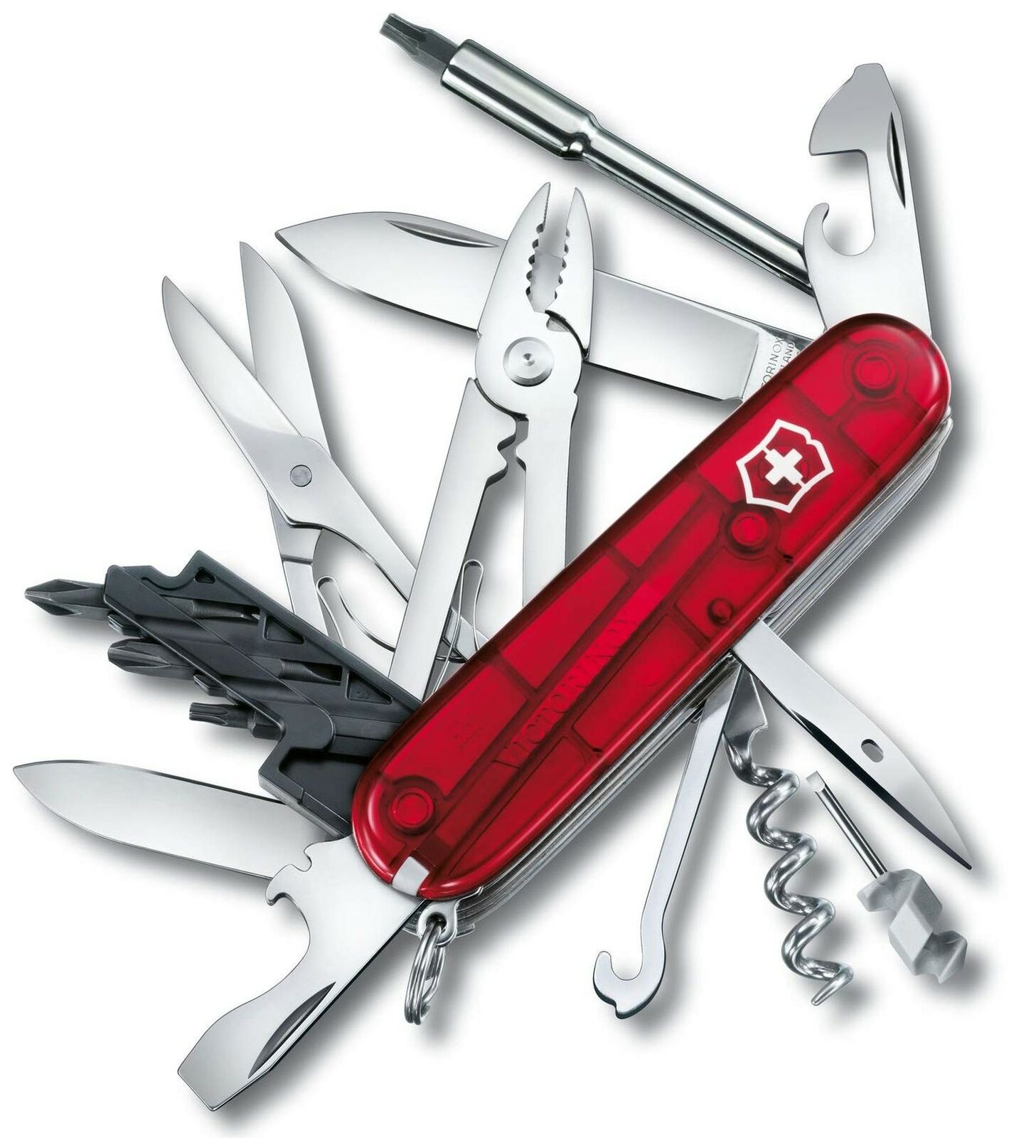 Victorinox - Cybertool 34 Swiss Army Knife (Translucent Red) 1.7725.T