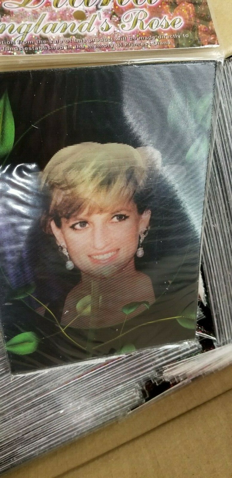 Princess Diana Lenticular Card England\'s Rose CASE of 225 Lenticular Cards RARE