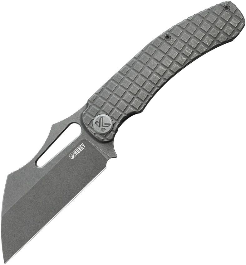 Kubey Sylow Framelock Dark Gray Frag Titanium Folding 14C28N Pocket Knife 260C