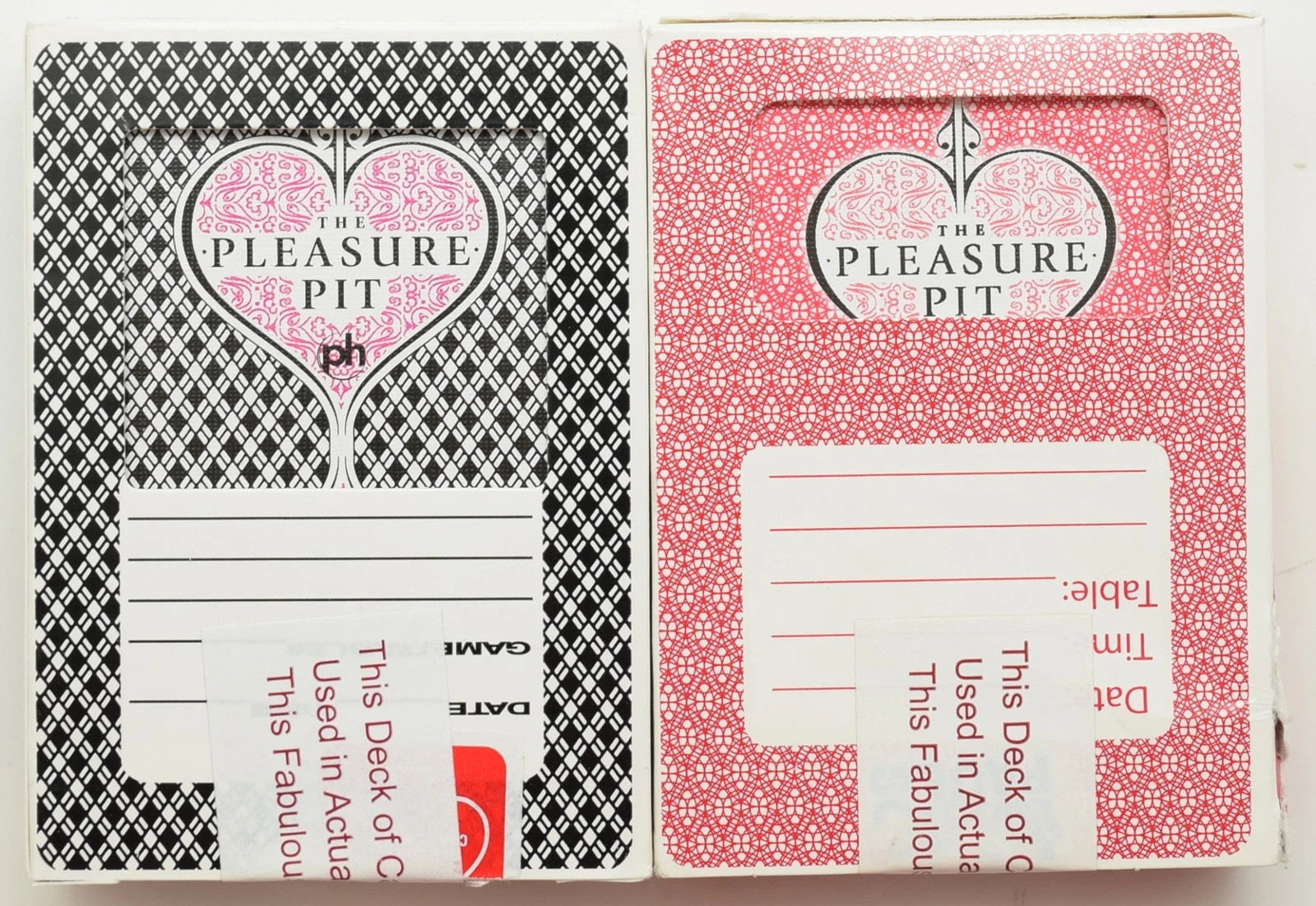 Pleasure Pit Planet Hollywood Set of 2 Used Playing Card Decks