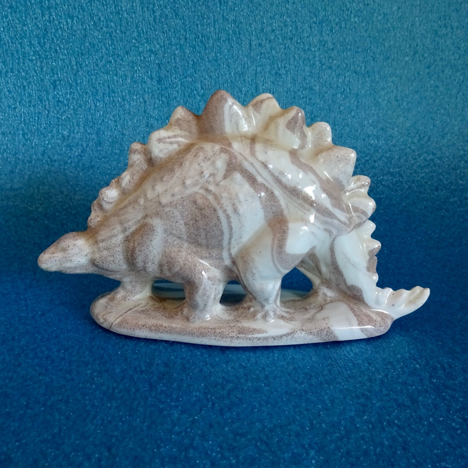 Vintage Mt St Helens Stegosaurus Dinosaur Marbled Glaze Volcanic Ash Ware Figure Vintage Mt St Helens Stegosaurus Dinosaur Marbled Glaze Volcanic Ash Ware Figure