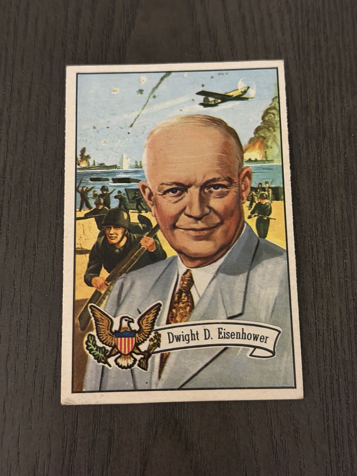 1952 Bowman US Presidents #36 DWIGHT D EISENHOWER President Trading Card (Read)