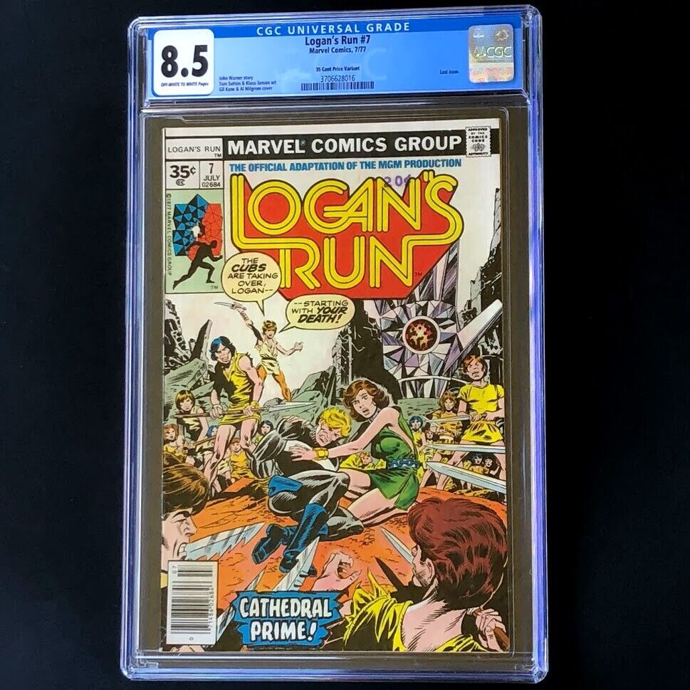 Logan's Run #7 (Marvel 1977) CGC 8.5 💥 35 CENT PRICE VARIANT 💥 RARE 0.35 Comic