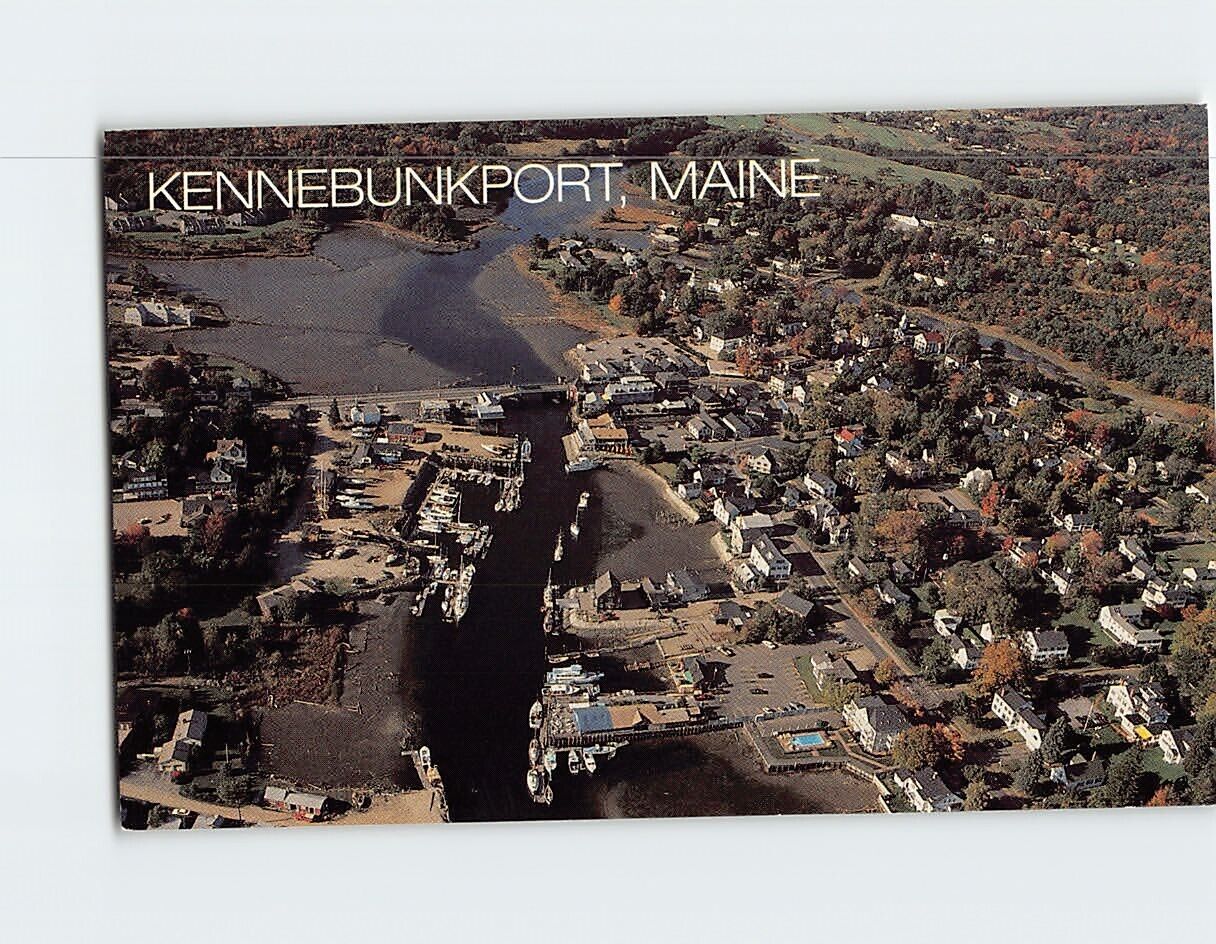 Postcard Aerial View Kennebunkport Maine USA