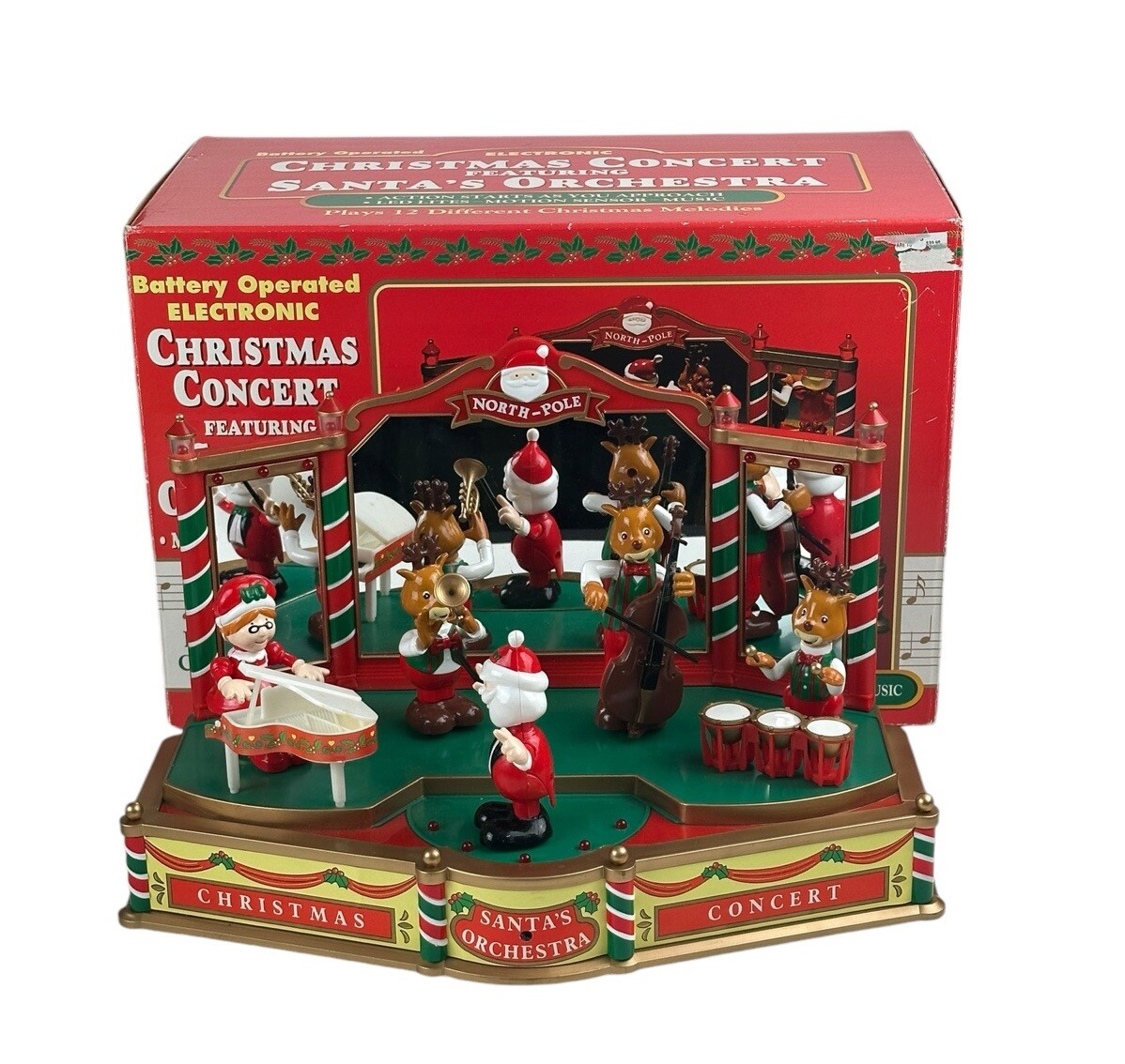 Vintage 80s Tony Electronic Animated Musical Christmas Concert Santa’s Orchestra
