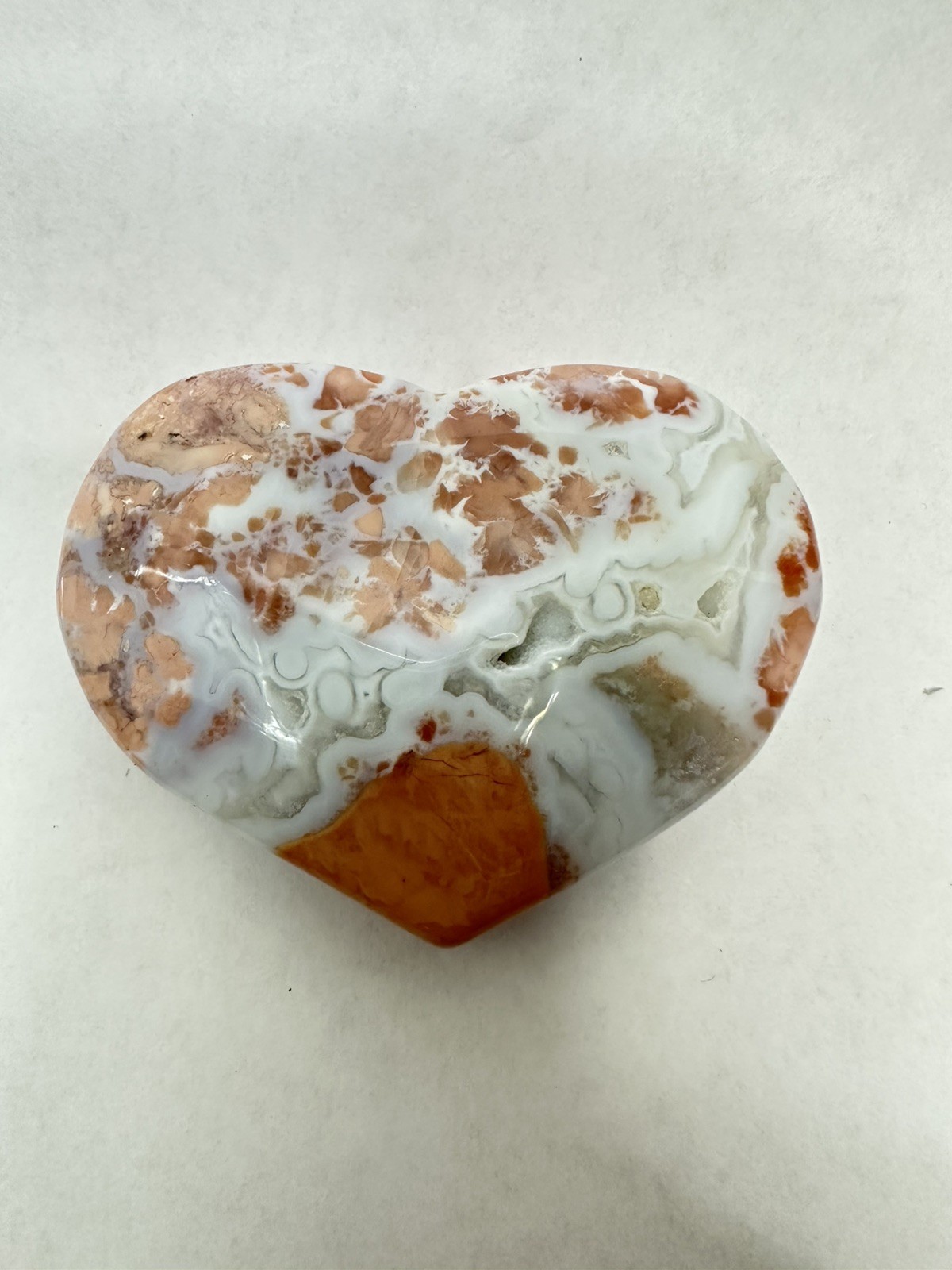 Natural Madagascar Pink Agate Heart with Druzy – 65.8mm 🩷