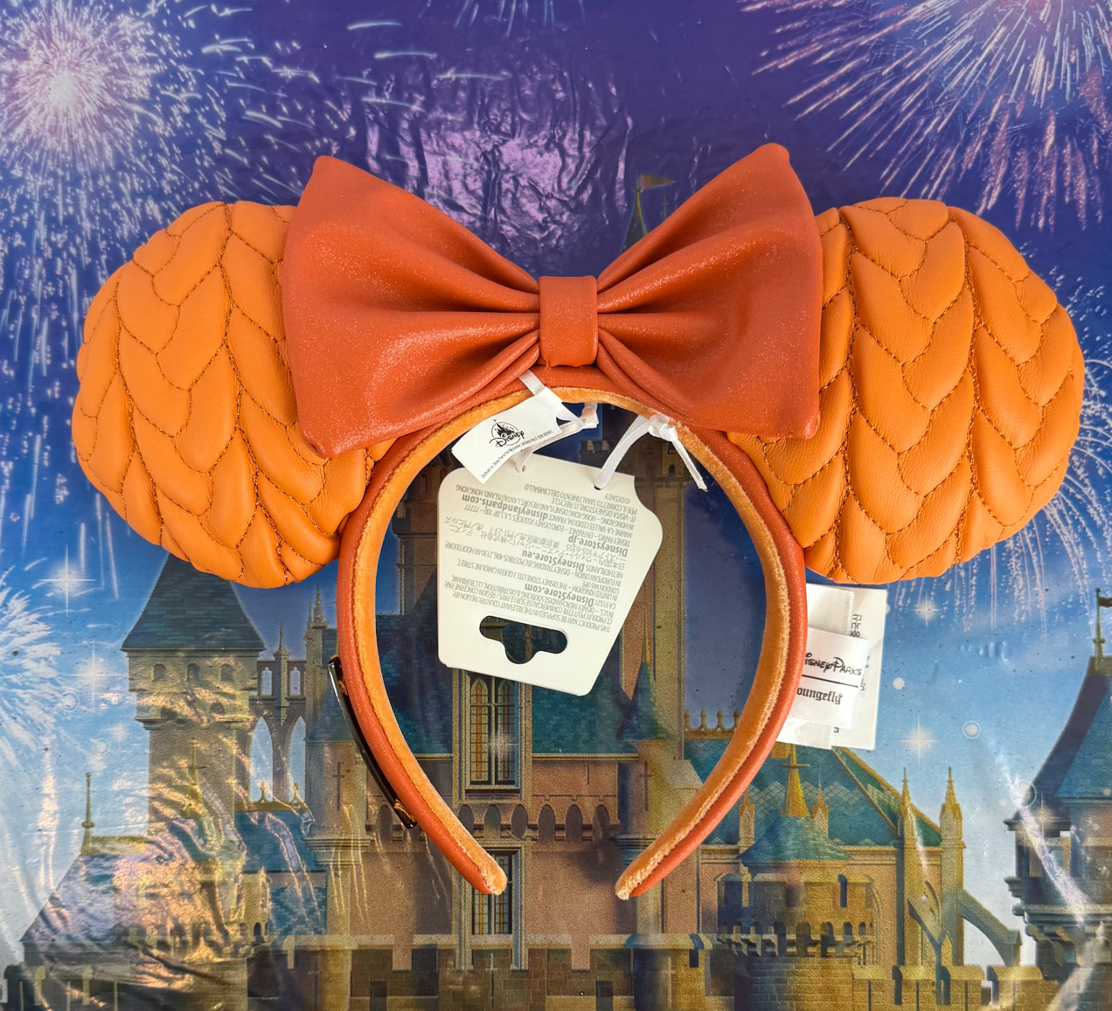 2025 Disney Parks Loungefly PUMPKIN SPICE Minnie Mouse AUTUMN Ears Headband NEW