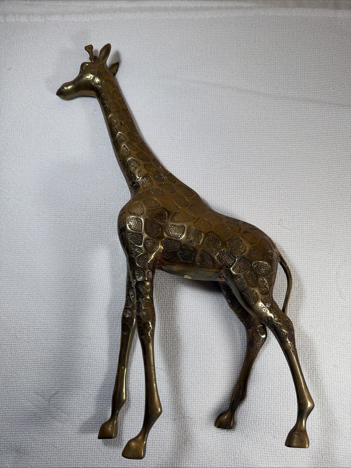Vintage Brass Giraffe Sculpture 23” Tall Decor African