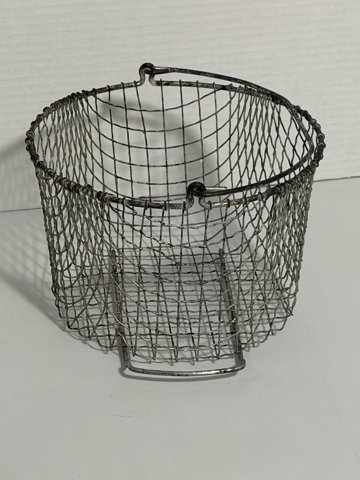 Vtg Wire Fry Basket Strainer Griswold WagnerWare Lodge Cast Iron Deep Fat Fryer