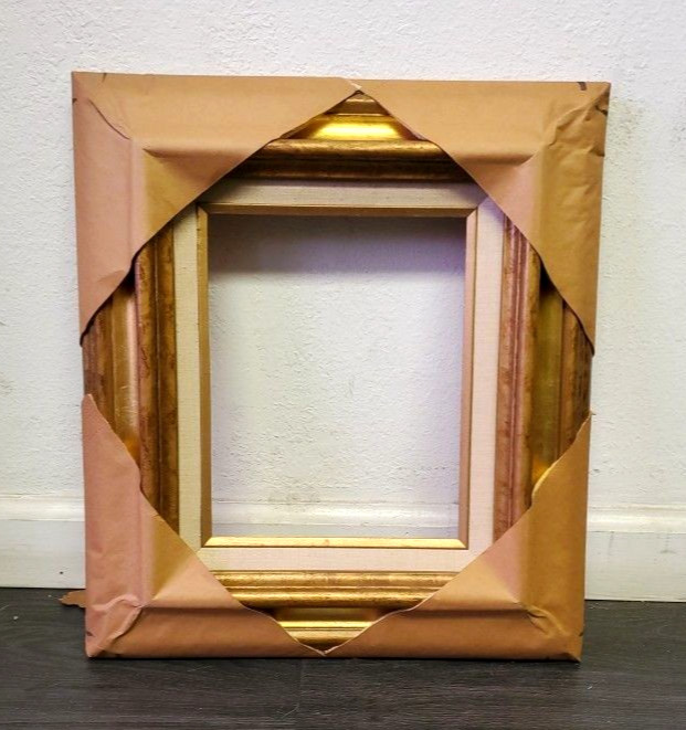 Gold Wood Picture Frame 8x10 Photo 15-1/4 x 17-1/2 Decorative Vintage NOS