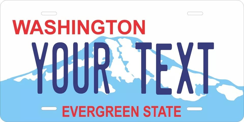 Washington 1998 Custom State License Plate Personalized 12\