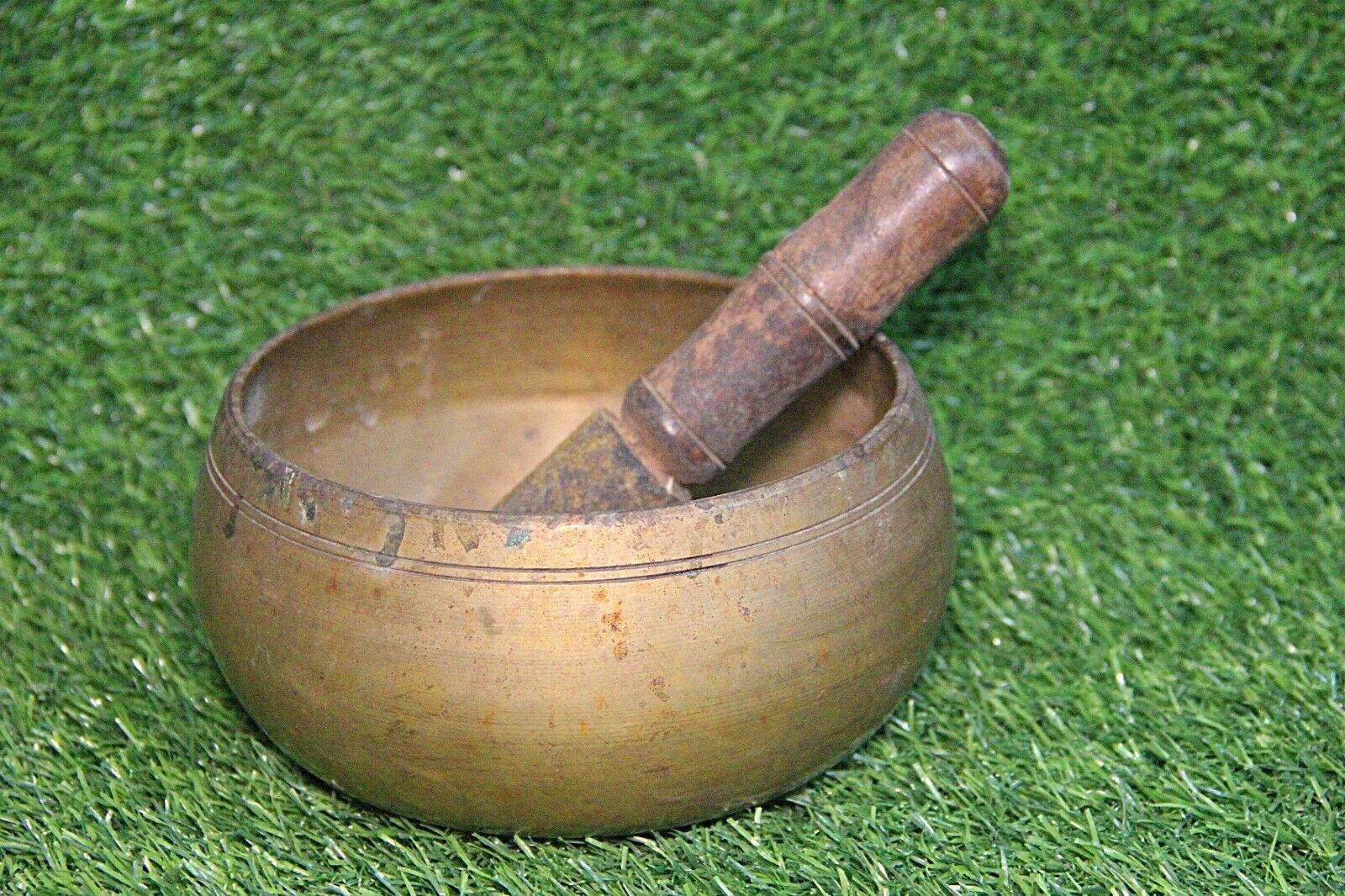 Vintage Handmade Brass Tibetan Singing Bowl for Meditation & Healing