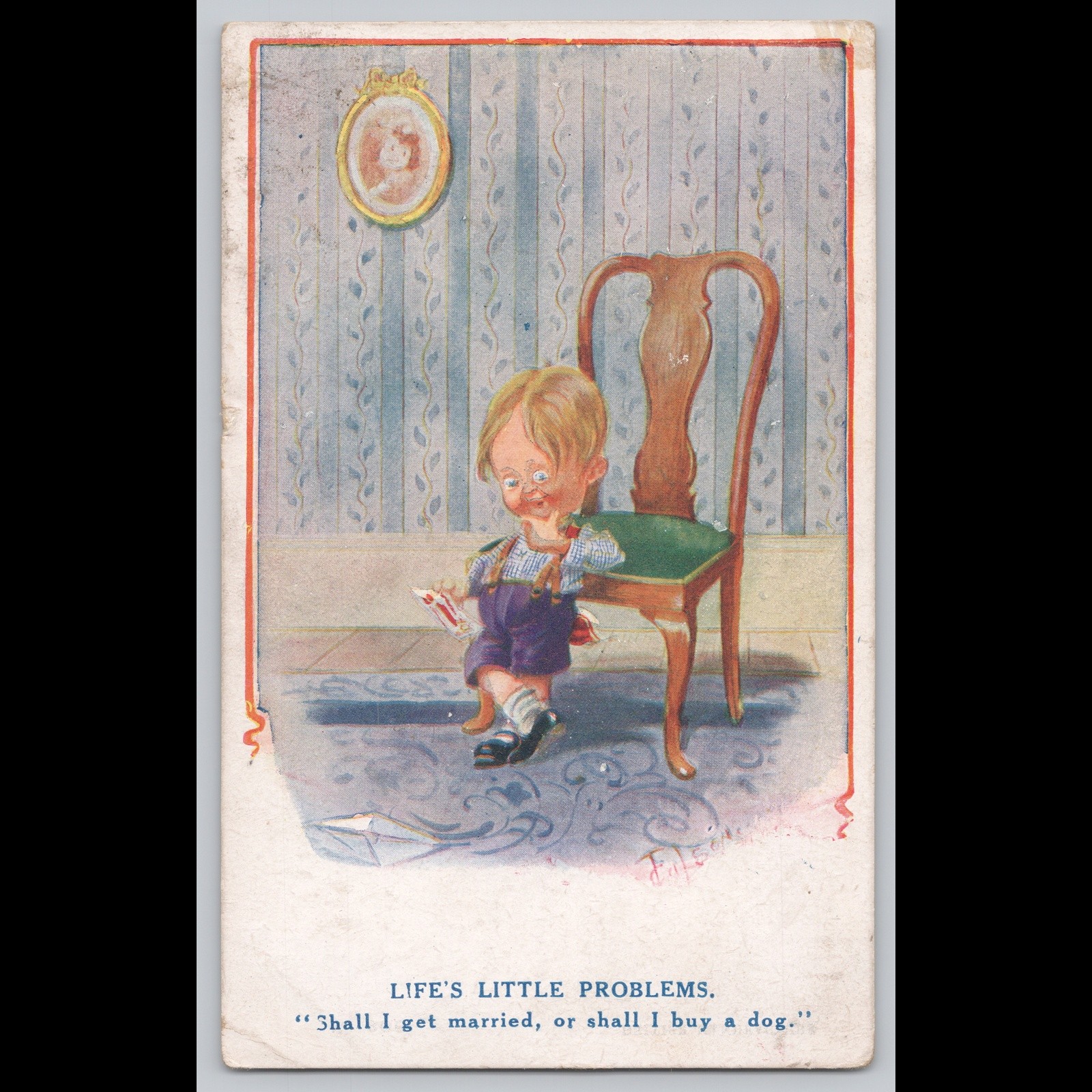 Postcard Life\'s Little Problems Humor England Ramsey