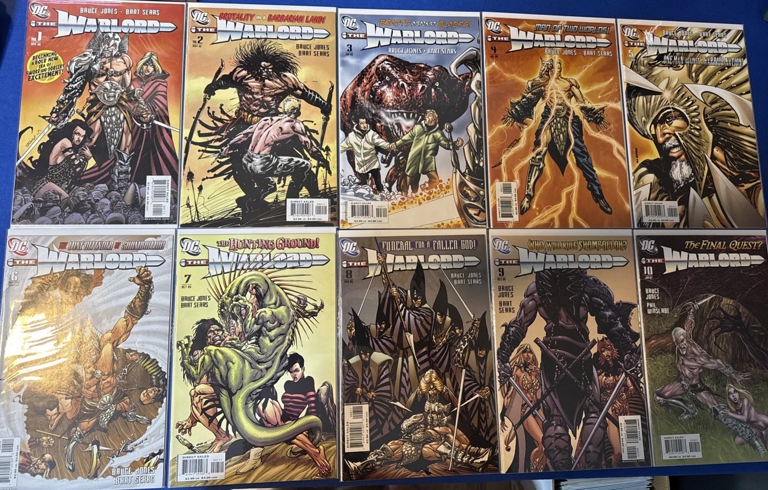 The Warlord #1-10 Full Set (DC Comics, 2006) High Grade, NM Bruce Jones, B.Sears