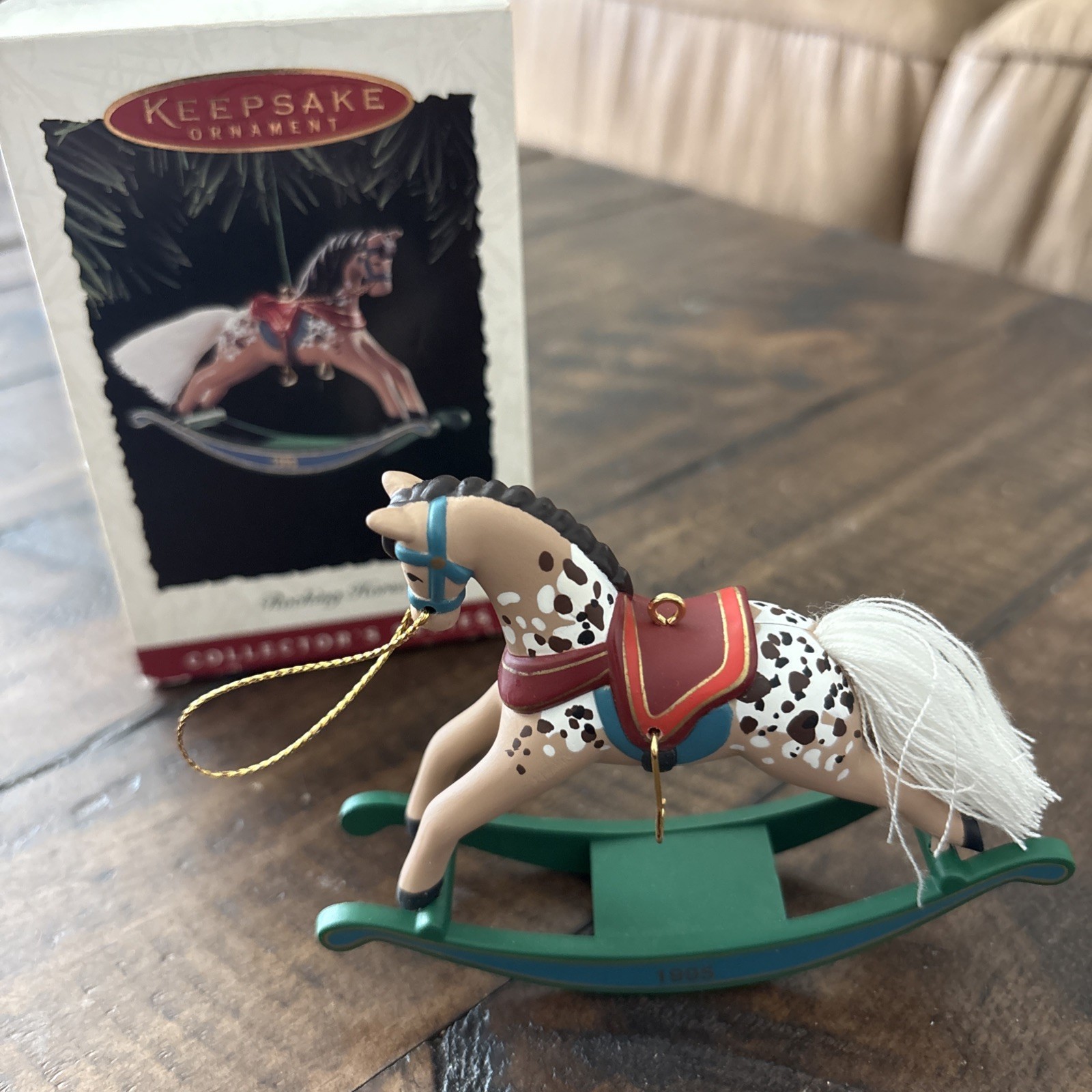 1995 Hallmark Rocking Horse Keepsake Ornament Collector's Series 15th