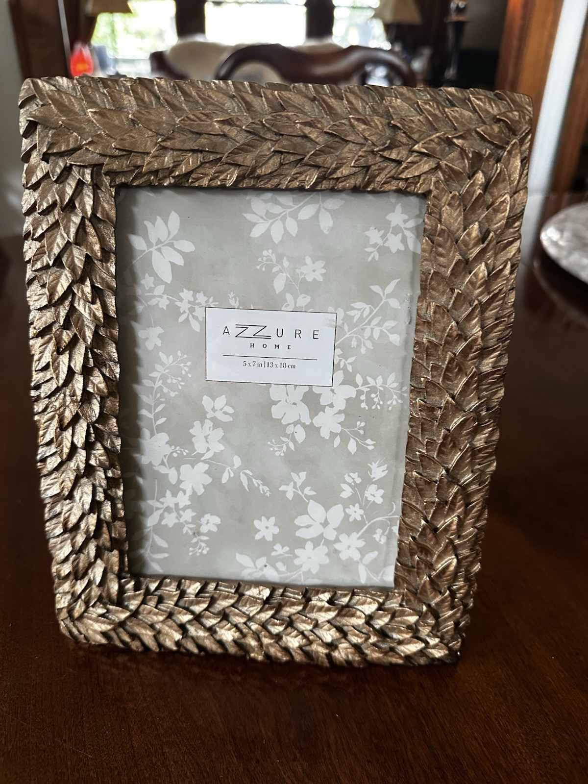 Vintage Leaf Frame Ornate, Gold Tone, Heavy, Stunning- 5 X 7
