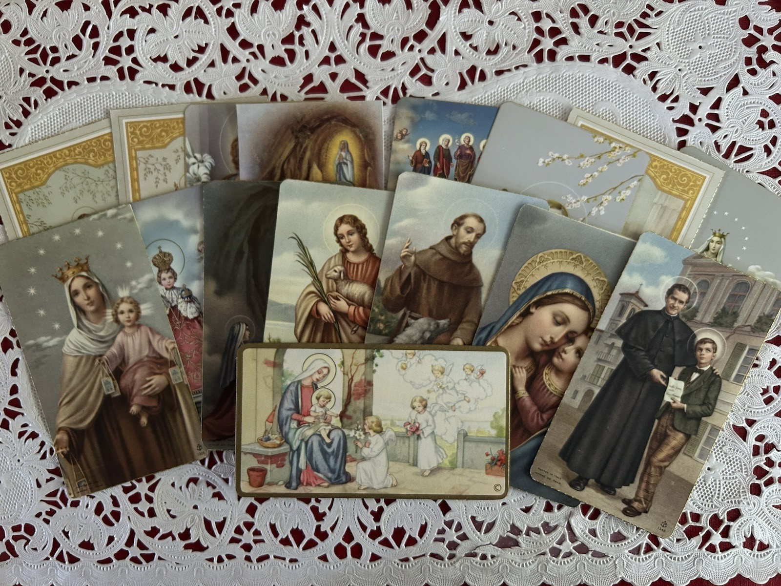 Large Lot of 16 Vintage Catholic HOLY CARDS A Sweet Mint Collection #C20