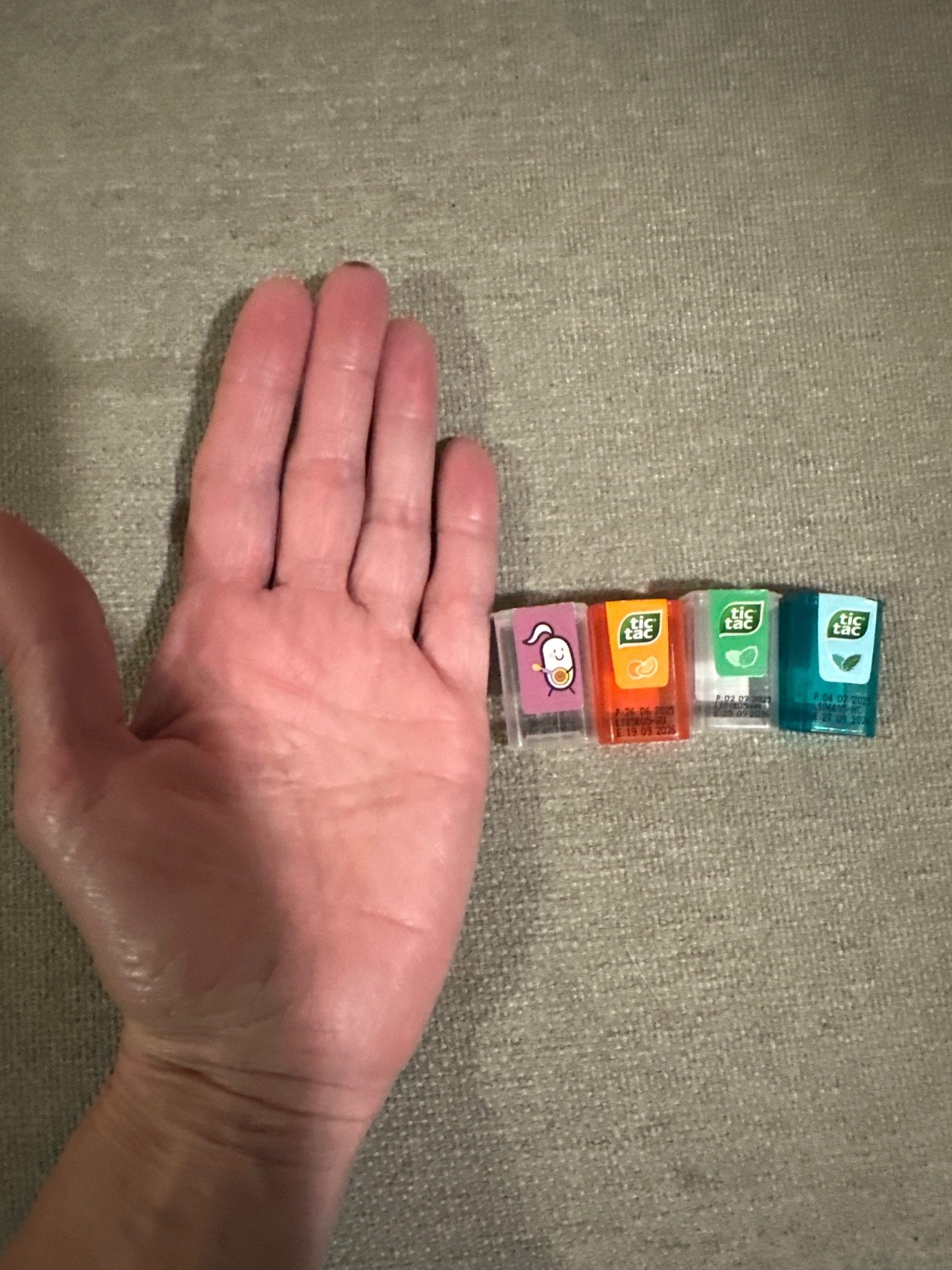 mini tic tac containers set of 4