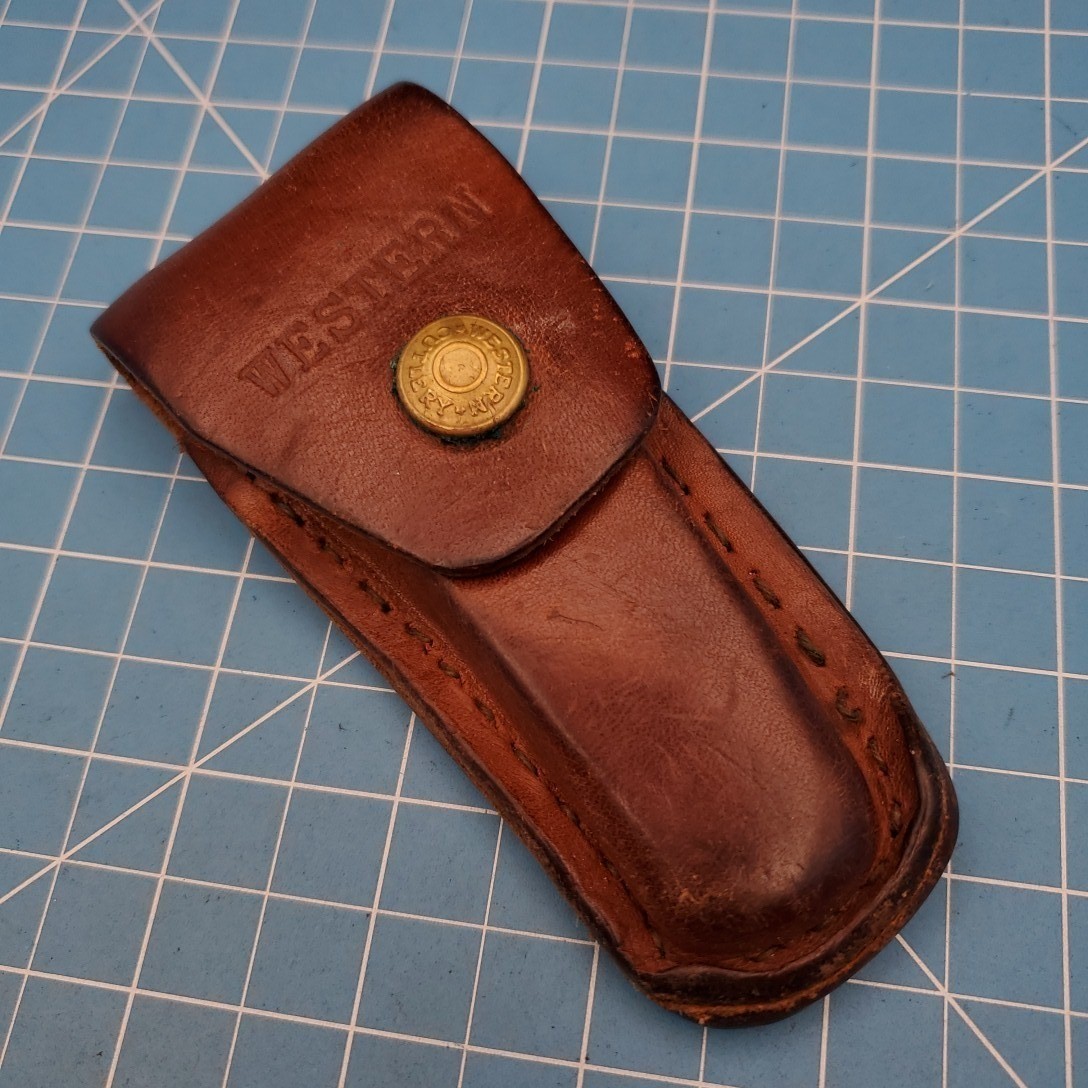 Vintage Western Leather Knife Sheath 4.75\
