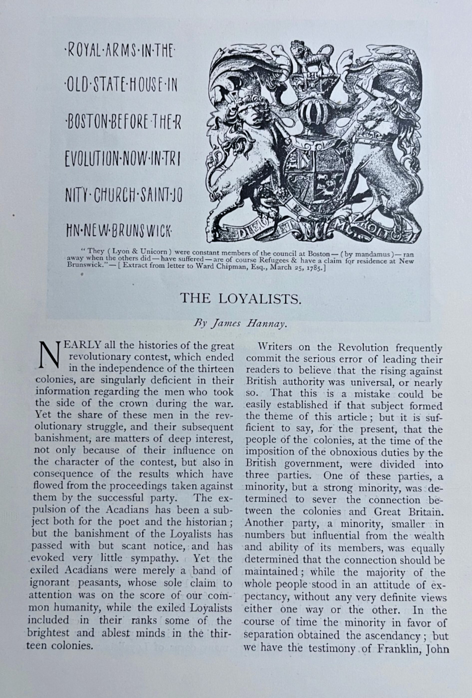 1891 Loyalists in the American Revolution illustrated 1891 Loyalists in the American Revolution illustrated