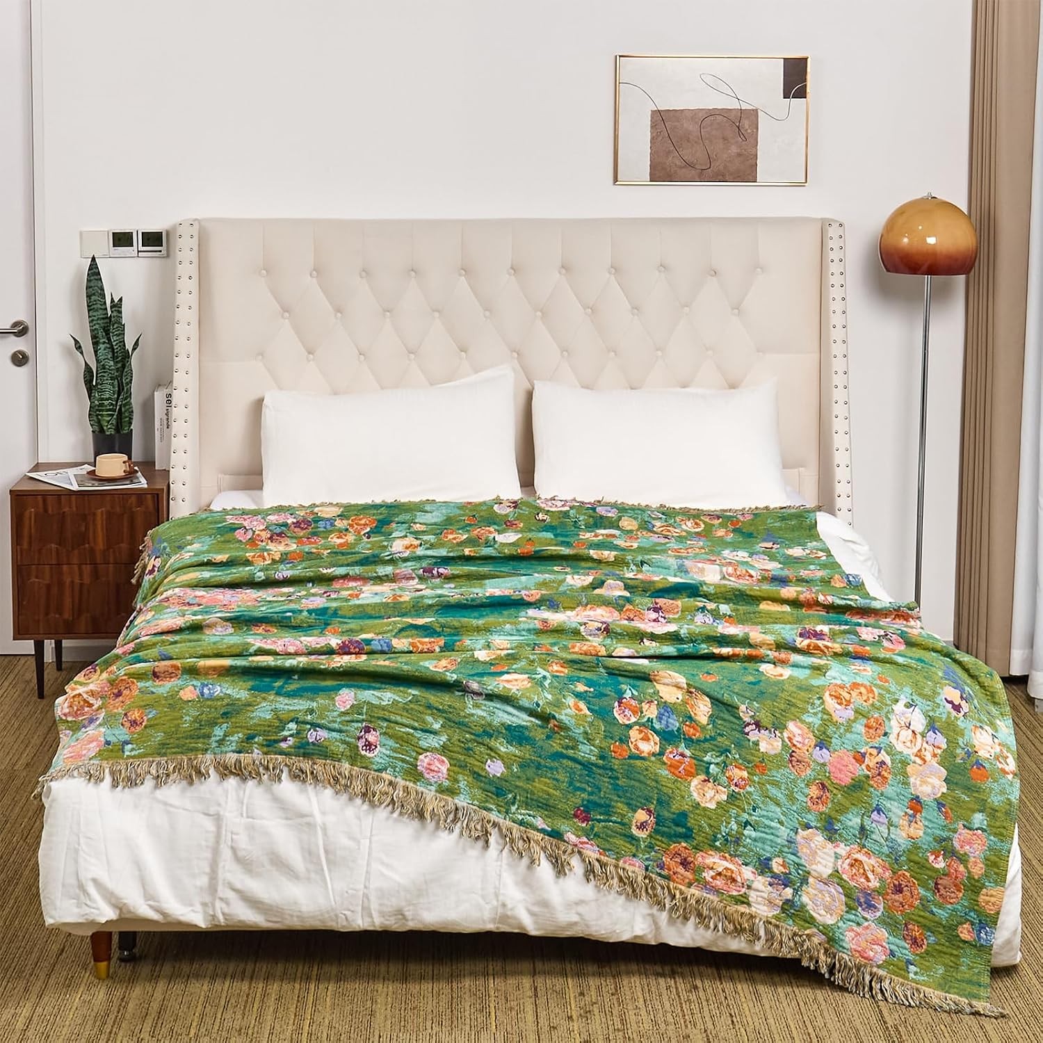 Boho Throw Blanket for Bed 90\