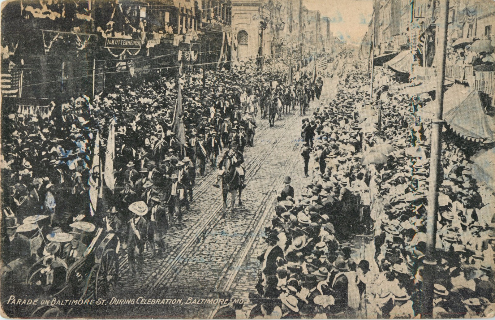 The Parade On Baltimore Street During Celebration, Baltimore, Maryland MD 1907