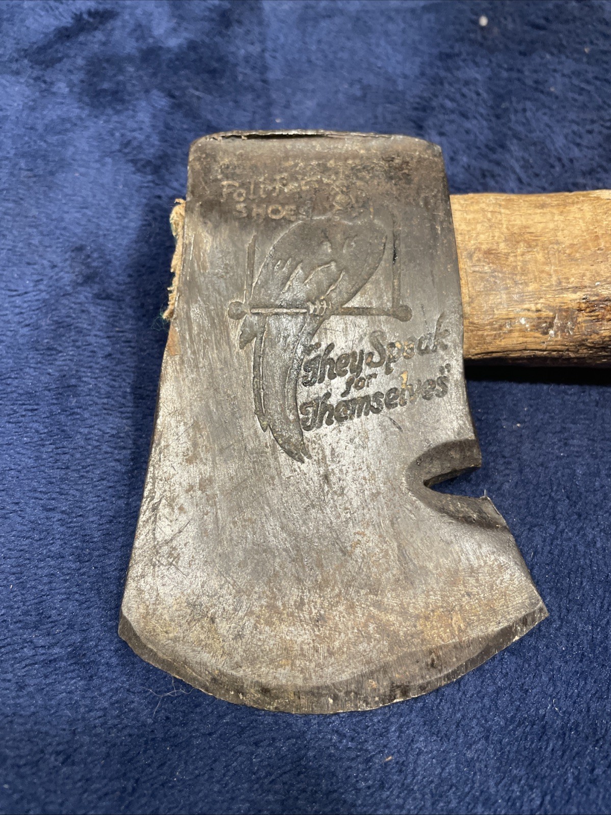 Rare Poll-Parrot Shoes They Speak for Themselves Embossed Advertising Hatchet