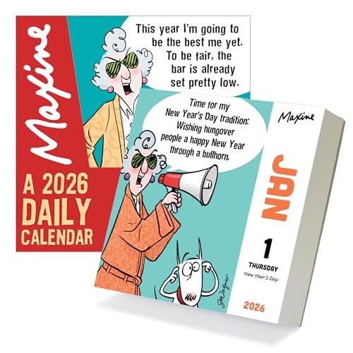 TF Publishing 2026 Maxine Daily Desktop Calendar - Small Daily Desk Calendar 202