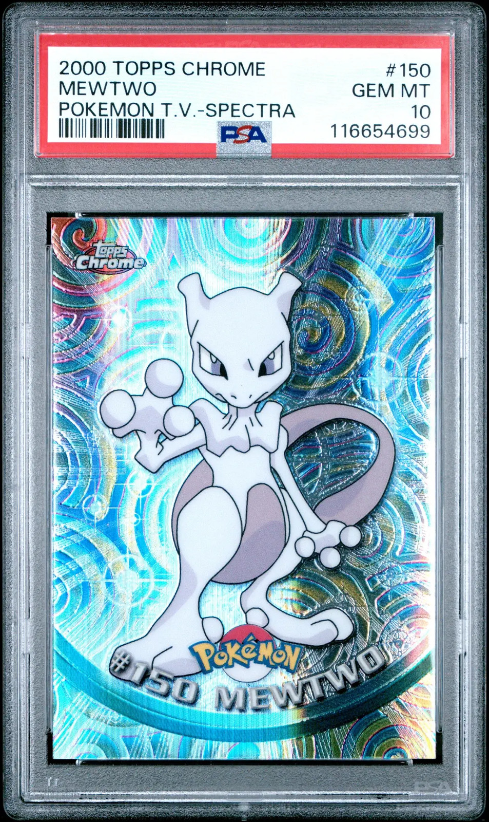 2000 Topps Chrome Pokemon T.V. Mewtwo #150 PSA 10