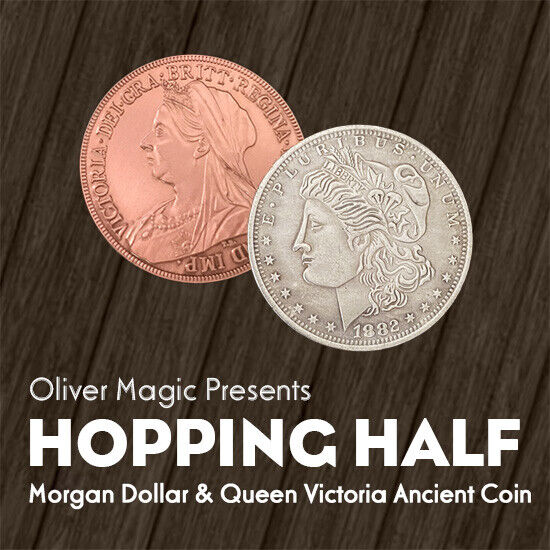Hopping Half Morgan Dollar and Queen Victoria Ancient Coin Close up Magic Tricks