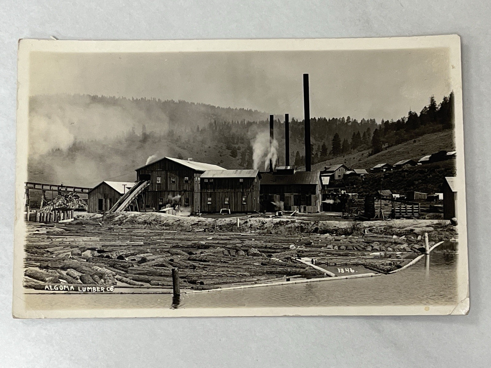 RPPC Algoma Lumber Co Klamath Oregon Antique Photo PNW Logging  1913 Postmark